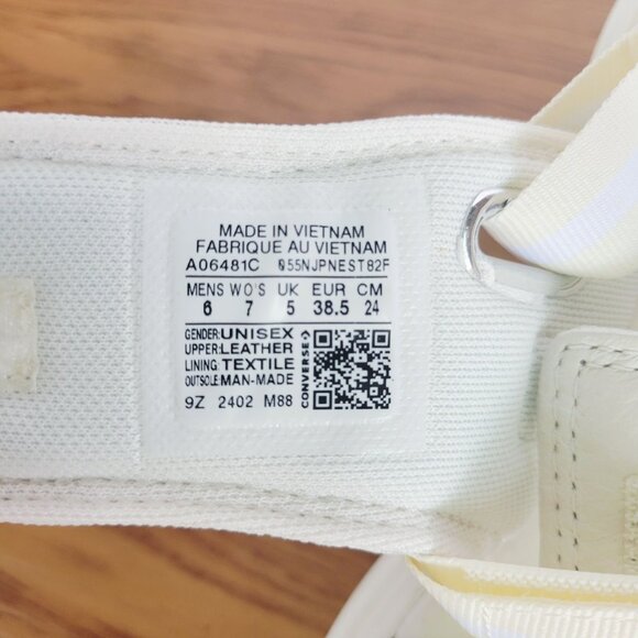 Converse Run Star Utility Sandal 7 CX Women Chunky Sandals Beige Leather A06481C - Picture 12 of 15